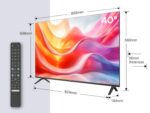 TCL 40 inch Smart TV, Full HD, DVB-T2, H.265, Black