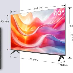 TCL 40 inch Smart TV, Full HD, DVB-T2, H.265, Black