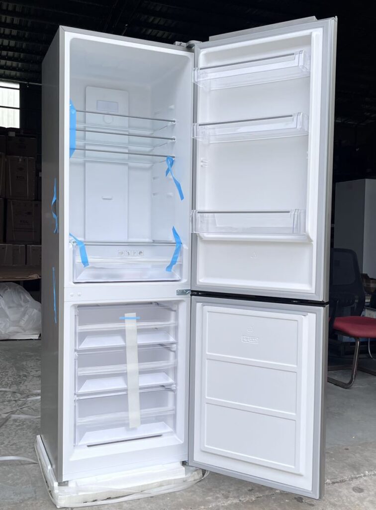 Roch 310 Liters Double Door Bottom Freezer Defrost Fridge – Silver