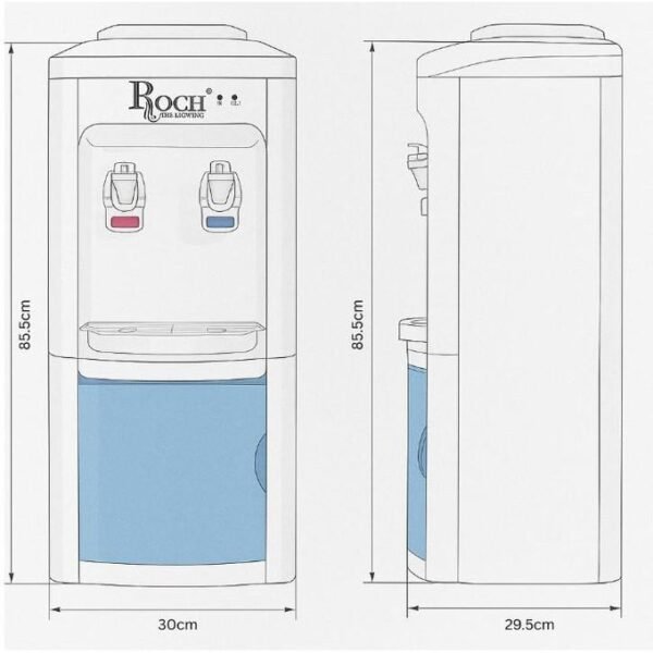 Roch RWD-09C-D (BL/W) Hot and Cold Water Dispenser with Compressor