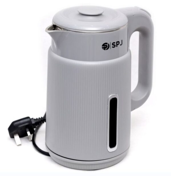 SPJ 1.8Liters Electric Kettle, Premium Stainless Steel With Efficient Fast Boiling - Grey