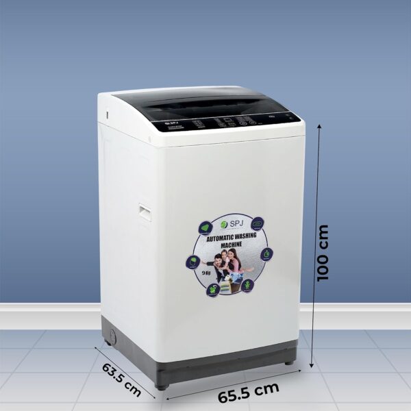 SPJ 9KG Fully Automatic Washing Machine, Top Loader, Washing Machine Automatic, Tub Clean Function & Drop-Off Function, Single Water Inlet With Lid- 1 Year Warranty - Image 5