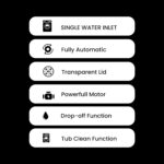 SPJ 7KG Fully Automatic Washing Machine, Top Loader, Washing Machine Automatic, Tub Clean Function & Drop-Off Function, Single Water Inlet With Lid- 1 Year Warranty - Image 7