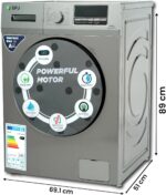 SPJ 8Kg Fully Automatic Front Load Washing Machine With LED Display, Multiple Wash Programs, Double Layer Front Door, Energy Efficient, Easy Operation – 1 Year Warranty - Image 4