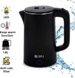 SPJ 1.8Liters Electric Fast Boiling Kettle, Premium Series With Sleek Modern Design - Black - Image 5