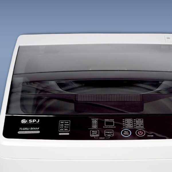 SPJ 9KG Fully Automatic Washing Machine, Top Loader, Washing Machine Automatic, Tub Clean Function & Drop-Off Function, Single Water Inlet With Lid- 1 Year Warranty - Image 4
