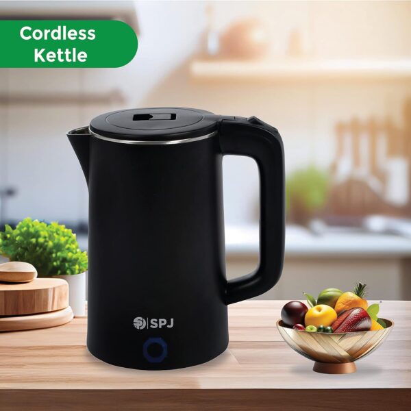 SPJ 1.8Liters Electric Fast Boiling Kettle, Premium Series With Sleek Modern Design - Black - Image 7