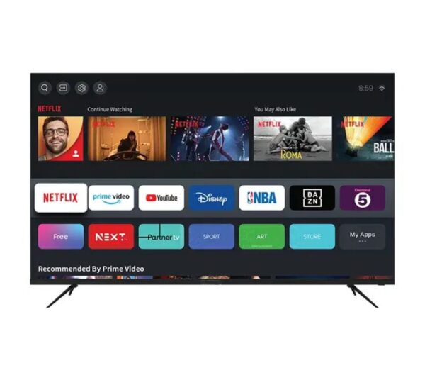 Saachi 65 Inch 4K Ultra HD Smart Android TV, LED TV, Inbuilt decoder, Frameless Design, USB Ports, HDMI, Remote Control, Screen Casting - 1 Year Warranty - Image 1