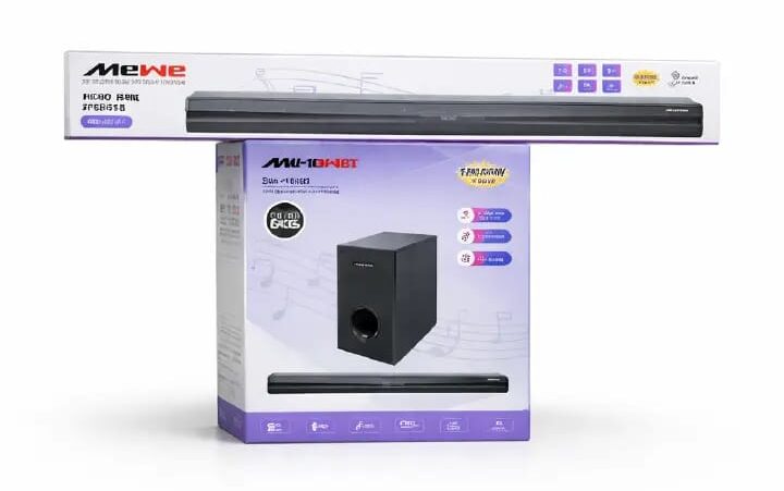 MeWe 2.1 CH Multimedia Speaker Soundbar, 80W - Black