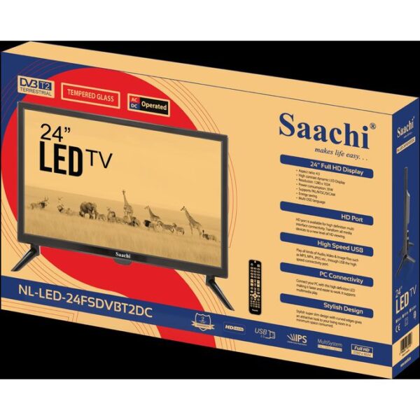 Saachi 24 Inch Full HD LED TV ? Model NL-LED-24FSDVBT2 DC - Black (2YRS WRNTY)