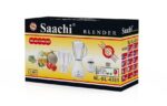 Saachi 3-in-1 Blender with Auto-Clean, 1.5L Jar, 550W, Steel Blades, Glass & Plastic Jars, Mill Grinder, 4-Speed Control – For Smoothies, Juices, Grinding - Image 2