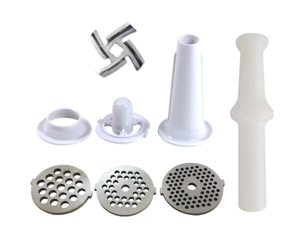 Saachi Powerful 2200W Meat Grinder with Sausage & Kibbeh Attachments, Stainless Steel Blade, Reverse Function, Low Noise, Easy to Clean – White – Saachi NL-MG-967-WH