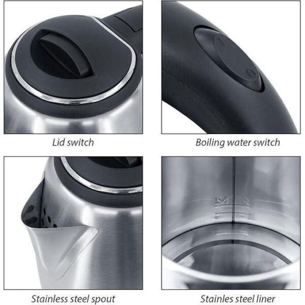 SPJ 1.8L Electric Kettle EKU-SS1801 - Black & Silver