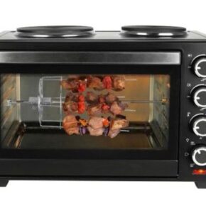 Global Star 38 Litre Oven With Rotisserie And Two Hot Plates - 1 Year Warranty