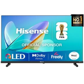 Hisense 32 Inch QLED FHD Smart TV - Quantum Dot Colour, Full HD, Dolby Atmos, Sports Mode, Games Mode, Dual Position Stand with Freely, Disney +, YouTube, Netflix