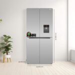 SPJ Refrigerator, 431L Fridge, Four Door Refrigerator, No Frost Refrigerator, Low Noise Design, Adjustable Glass Shelves, Water Dispenser, Crisper Drawer, Color - INOX,...