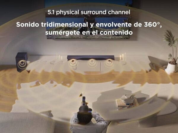 TCL Q65H Soundbar 3.1.2, 340W, Wireless Subwoofer, Dolby Atmos, DTS Virtual:X, Ray Danz, HDMI eARC, AirPlay 2, Bluetooth 5.3, Tutti Choral