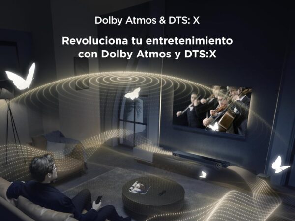 TCL Q65H Soundbar 3.1.2, 340W, Wireless Subwoofer, Dolby Atmos, DTS Virtual:X, Ray Danz, HDMI eARC, AirPlay 2, Bluetooth 5.3, Tutti Choral