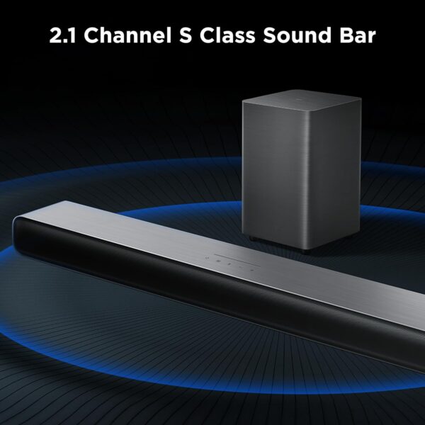 TCL S55H S-Class 2.1 Soundbar with Dolby Atmos, DTS Virtual:X, Wireless Subwoofer, Bluetooth Music Streaming and Auto Room Calibration