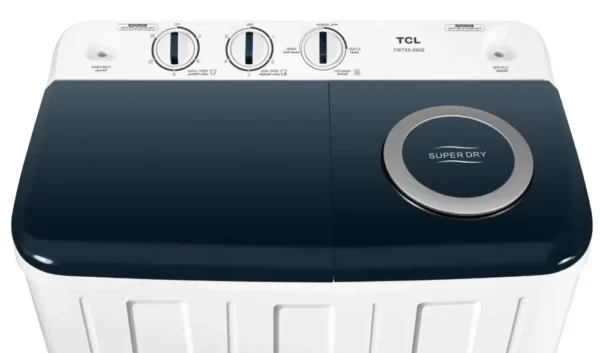 TCL 8.5KG Twin Tub Washing Machine Semi-Automatic With Air Turbo, Rust Free, Powerful Cleaning – 1 Year Warranty - Image 3