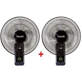 Saachi Buy One Get One Free 3 Speed Wall Fan 16-Inch Wall Fan, 60W, 5-Blade Powerful Airflow, Wide Oscillation, Quiet Operation