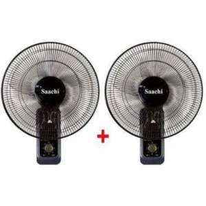 Saachi Buy One Get One Free 3 Speed Wall Fan 16-Inch Wall Fan, 60W, 5-Blade Powerful Airflow, Wide Oscillation, Quiet Operation