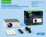 Smartbarry HT20 4K Projector, WiFi Dual Band, HDMI/USB Compatible, Smart Home Theater, Portable, Compatible with TV Stick/iOS/Android/Plastation