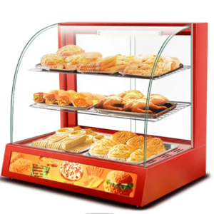 Commerical Electric Food Warmer Display Showcase, Temperature Adjustable