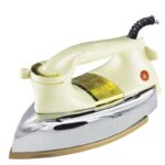Hoffmans Automatic Dry Iron, Iron Box with Temperature Settings Dial and Auto Shut Off Function|Suitable for All Kinds of Fabric, White and golden