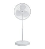 Midea Pedestal Stand Fan, 16 inch, Oscillation Directions, 3 Speed Levels & Adjustable Height, 3 Leaf Blade with 7.5 Hours Timer, 40 Watts, MFS-160M0BPW - 1 Year Warranty