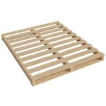 Heavy-Duty 4ft by 4ft Wooden Pallet – Industrial Grade Hardwood Shipping Pallet, Durable, Fridge Sitter Reusable, Stackable, Easy to Handle, Commercial Use as a Floor-Pallet, 1 Pack
