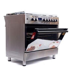 Blueflame 90cm*60cm P9042ERF-I Diamond Cooker 4 Gas Burners and 2 Electric Burners - Stainless steel/Inox