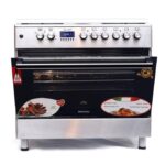 Blueflame 90cm*60cm Diamond Cooker 4 Gas Burners + 2 Electric Burners With Stainless steel, Chicken Roteserrie, Pool System, turbo fans, Automatic ignition.