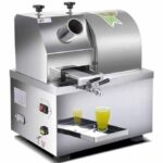Electric Sugar Cane Squeezer, Stainless Steel, 200 Kg/hour Capacity, 3 Solid Rollers, 6 Cm Feed Opening, Commercial Sugar Cane Juicer