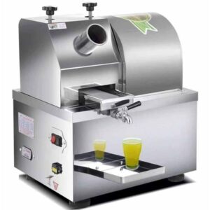 Electric Sugar Cane Squeezer, Stainless Steel, 200 Kg/hour Capacity, 3 Solid Rollers, 6 Cm Feed Opening, Commercial Sugar Cane Juicer