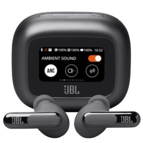 JBL Live Beam 3 True wireless noise cancelling earbuds with Smart Charging Case, stick closed design