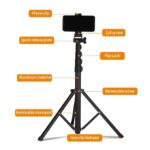 Jmary Jmary MT-39 61" Aluminum Tripod Stand with Phone Clip