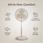 Midea 16 Inch Floor Stand Fan FS40-19M-White