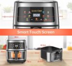 Silver Crest 8L Digital Air Fryer, Visible Viewing Food Basket, 8 Pre-set Functions, 1400W (Stainless Steel) - Image 3