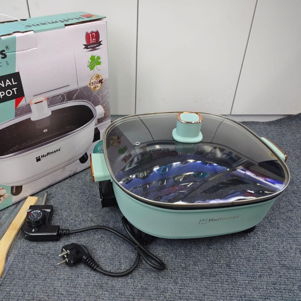 Hoffmans 6L Electric Multi-Cooker, 1500W High-Power Non-Stick Skillet