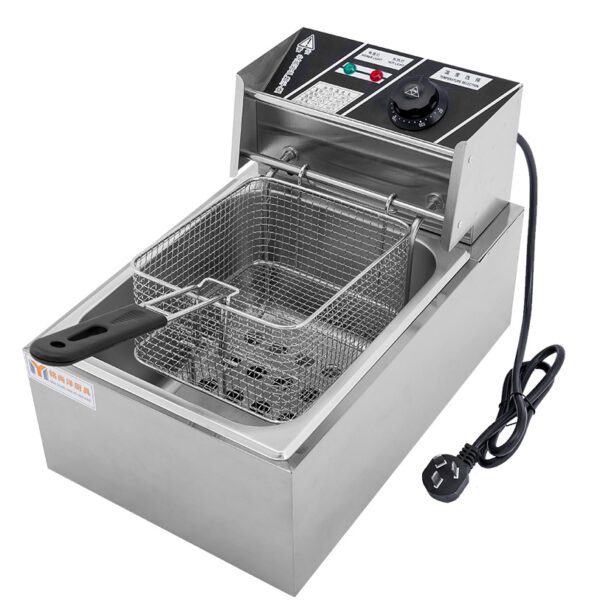 Hoffmans 6 liter Electric Single Deep Fryer, Stainless Steel, Adjustable thermostat, Overheat protection - Image 4