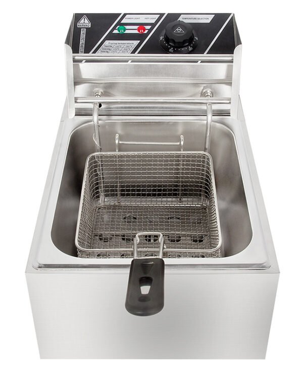 Hoffmans 6 liter Electric Single Deep Fryer, Stainless Steel, Adjustable thermostat, Overheat protection - Image 3