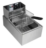 Hoffmans 6 liter Electric Single Deep Fryer, Stainless Steel, Adjustable thermostat, Overheat protection