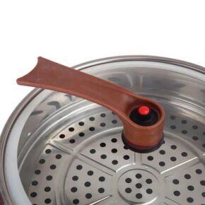 Electric Multifunctional Hot Pot For Cooking And Steaming Double Layered Hot Pot - Multicolor